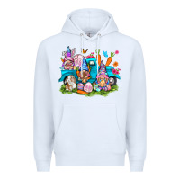 White Easter gnomies with truck Easter Day Premium Hoodie - HowdyJamesFarm