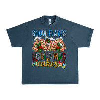 Midnight Navy snow flakes christmas cakes ado Urban Heavy Tee - AdoDesignShop