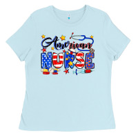 Baby Blue American Nurse Ladies Tee - Neo Western