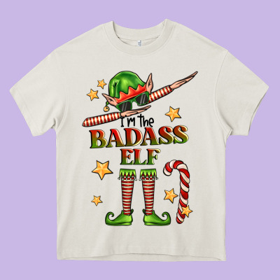 Im The Badass Elf Heavy Core Tee Designed By Fadigitalartstudio