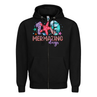 Black 100 mermazing days Zipper Hoodie - Artiststas