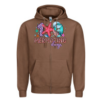 Chestnut 100 mermazing days Zipper Hoodie - Artiststas