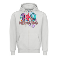 Dove Grey 100 mermazing days Zipper Hoodie - Artiststas