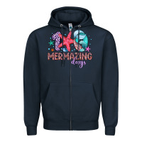 Navy 100 mermazing days Zipper Hoodie - Artiststas