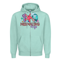 Seafoam 100 mermazing days Zipper Hoodie - Artiststas