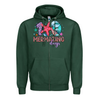 Sports Green 100 mermazing days Zipper Hoodie - Artiststas