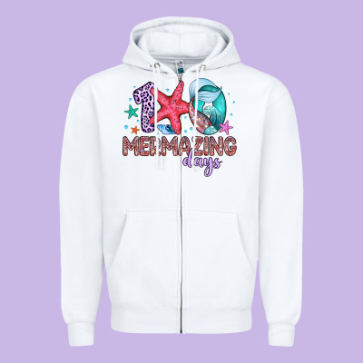 100 Mermazing Days Zipper Hoodie Designed By Artiststas