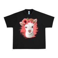 Black floral baby goat Urban Heavy Tee - Jasminsmagicworld