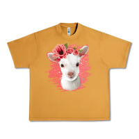 Peanut Butter floral baby goat Urban Heavy Tee - Jasminsmagicworld