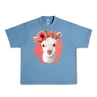 Pebble Blue floral baby goat Urban Heavy Tee - Jasminsmagicworld