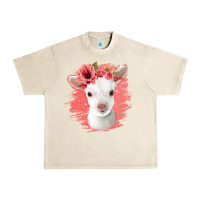 Sandshell floral baby goat Urban Heavy Tee - Jasminsmagicworld