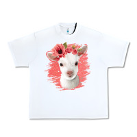 White floral baby goat Urban Heavy Tee - Jasminsmagicworld