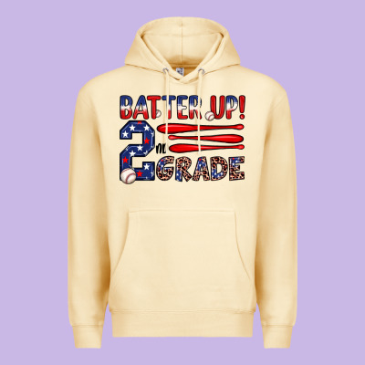 Batter Up 2nd Grade Premium Hoodie Designed By Jahusdesignshop