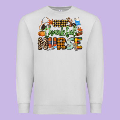 One Thankful Nurse Premium Sweatshirt Designed By Nancycooperartshop