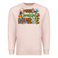 Pale Pink One thankful Nurse Premium Sweatshirt - NancyCooperArtShop