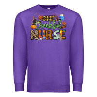 Purple One thankful Nurse Premium Sweatshirt - NancyCooperArtShop