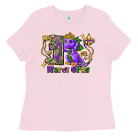 Bubblegum Pink dragon my first mardi gras Ladies Tee - FaDigitalArtStudio