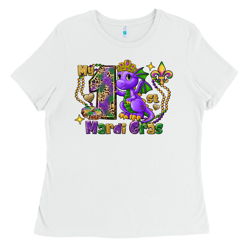 Dragon My First Mardi Gras Ladies Tee by FaDigitalArtStudio | Teevron