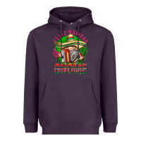 Plum Feliz Navidad gnome Heavyweight Hoodie - NancyCooperArtShop