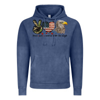 Vintage Denim Peace Love American White Sea Eagle Vintage Hoodie - LillyAllenDesigns