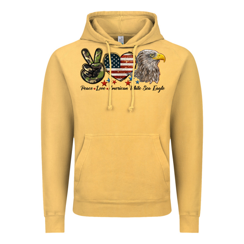 Peace Love American White Sea Eagle Vintage Hoodie by LillyAllenDesigns | Teevron