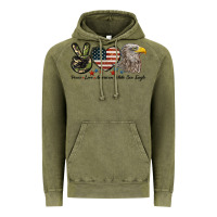 Vintage Olive Peace Love American White Sea Eagle Vintage Hoodie - LillyAllenDesigns