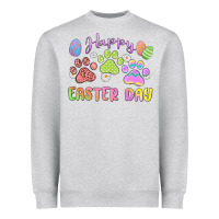 Heather Grey happy easter day paws Heavyweight Sweatshirt - MaliasSmallBusiness