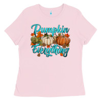 Bubblegum Pink pumpkin everything Ladies Tee - HRA Design Shop
