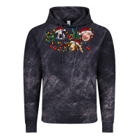 Cloud Black Hohoho Christmas Cows Vintage Hoodie - RanaPortraitStore