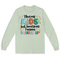Matcha i love my kids but sometimes i wanna square up Long Sleeve Tee - MaliasSmallBusiness