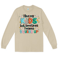 Mushroom i love my kids but sometimes i wanna square up Long Sleeve Tee - MaliasSmallBusiness