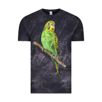Cloud Black Budgeriar Bird Parrot Vintage Tee - LillyAllenDesigns