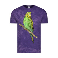 Cloud Purple Budgeriar Bird Parrot Vintage Tee - LillyAllenDesigns
