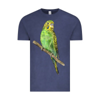 Vintage Denim Budgeriar Bird Parrot Vintage Tee - LillyAllenDesigns