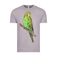 Vintage Zinc Budgeriar Bird Parrot Vintage Tee - LillyAllenDesigns