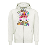 Oatmeal Heather i magically survived 100 days Zipper Hoodie - Artiststas