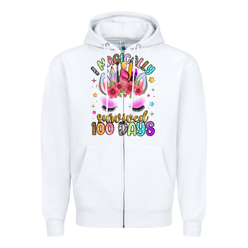 I Magically Survived 100 Days Zipper Hoodie by Artiststas | Teevron