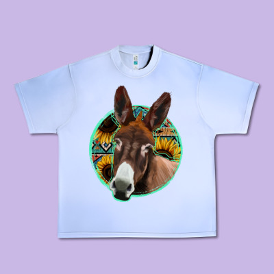 Aztec Backsground Donkey Urban Heavy Tee Designed By Jasminsmagicworld