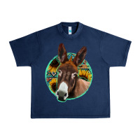 Navy aztec backsground donkey Urban Heavy Tee - Jasminsmagicworld