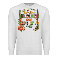 Oatmeal Heather Thankful blessed and kind of a mess Premium Sweatshirt - NancyCooperArtShop