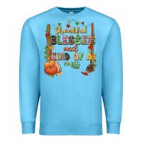 Ocean Blue Thankful blessed and kind of a mess Premium Sweatshirt - NancyCooperArtShop