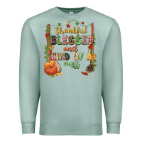 Seafoam Thankful blessed and kind of a mess Premium Sweatshirt - NancyCooperArtShop