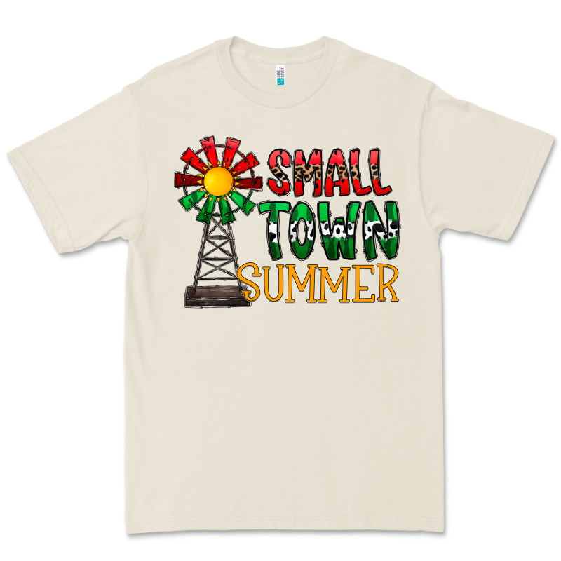Small Town Summer Premium Tee by CowhideDigitalArt | Teevron