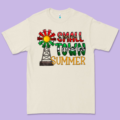 Small Town Summer Premium Tee Designed By Cowhidedigitalart