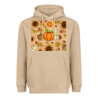 Mushroom Fall Pumpkins and Sunflowers with Leopard Heavyweight Hoodie - texasbilliewilder