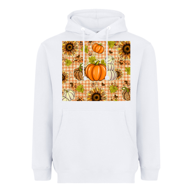 Fall Pumpkins And Sunflowers With Leopard Heavyweight Hoodie by texasbilliewilder | Teevron