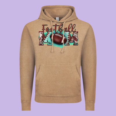 Football Mom Vintage Hoodie Designed By Barkaloodesign
