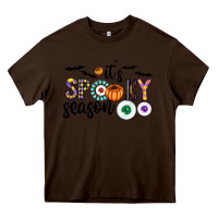Chocolate Brown spooky Heavy Core Tee - CowhideDigitalArt