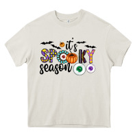 Cream spooky Heavy Core Tee - CowhideDigitalArt