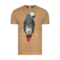 Vintage Camel African Gray Parrot Bird Vintage Tee - LillyAllenDesigns